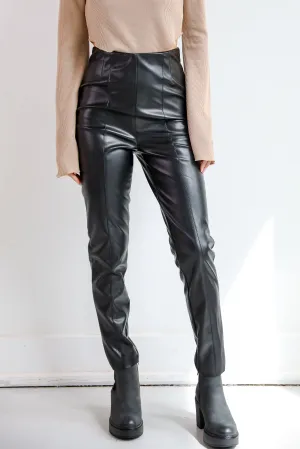 FINAL SALE - Regal Passion Black Leather Pants