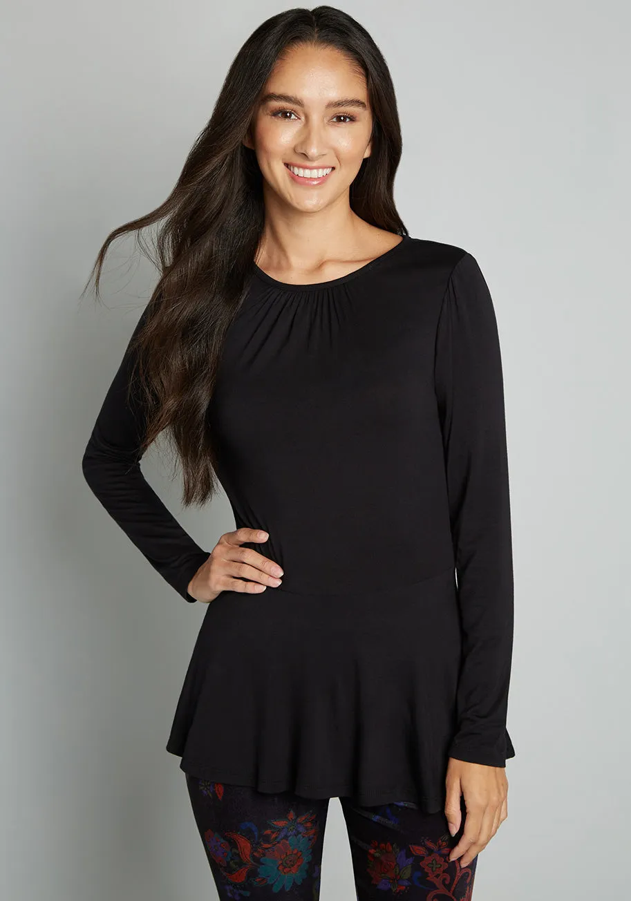 Full Of Purpose Peplum Top