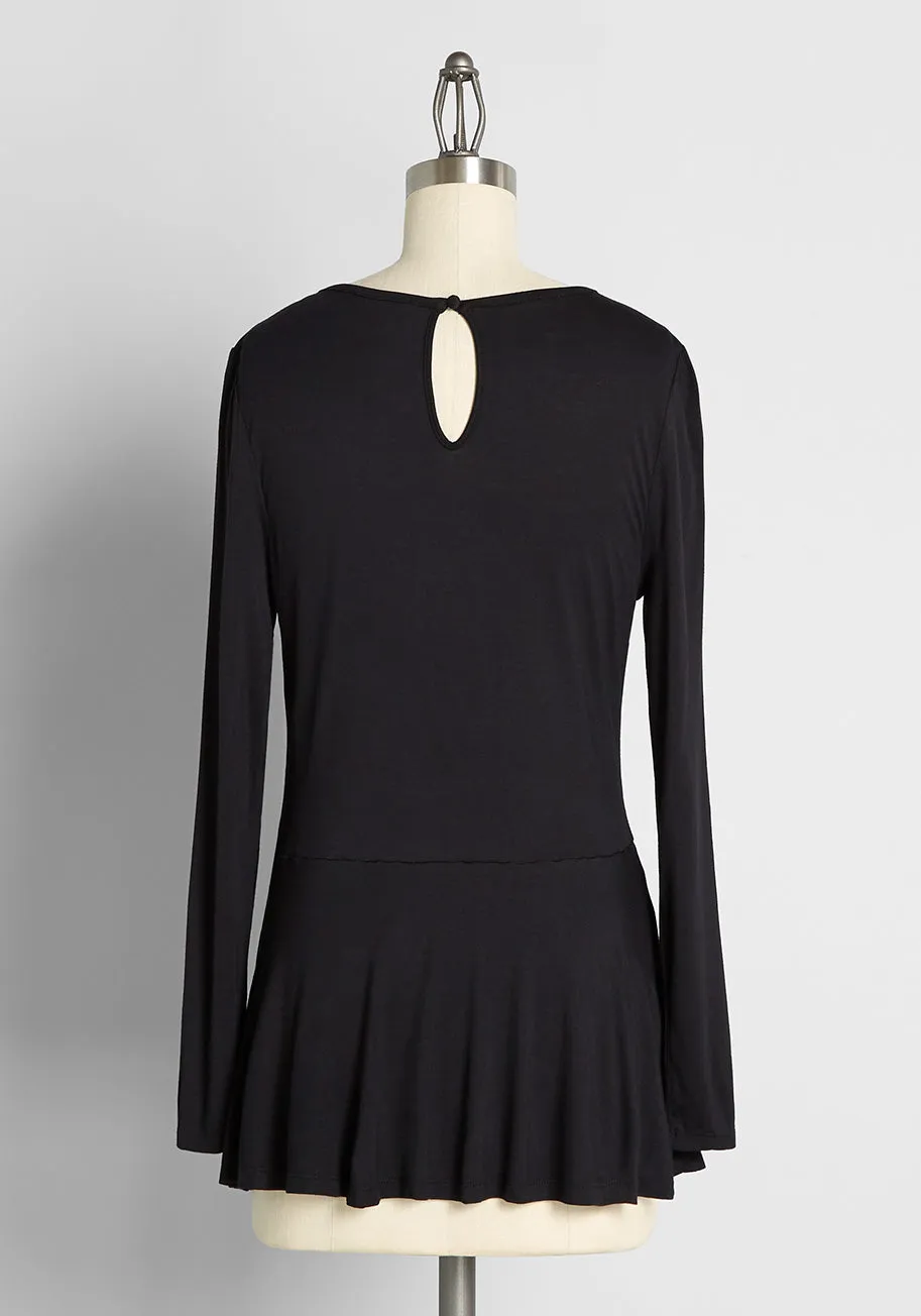 Full Of Purpose Peplum Top