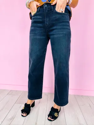 KATE HIGH RISE BARREL JEANS - WASHED BLACK
