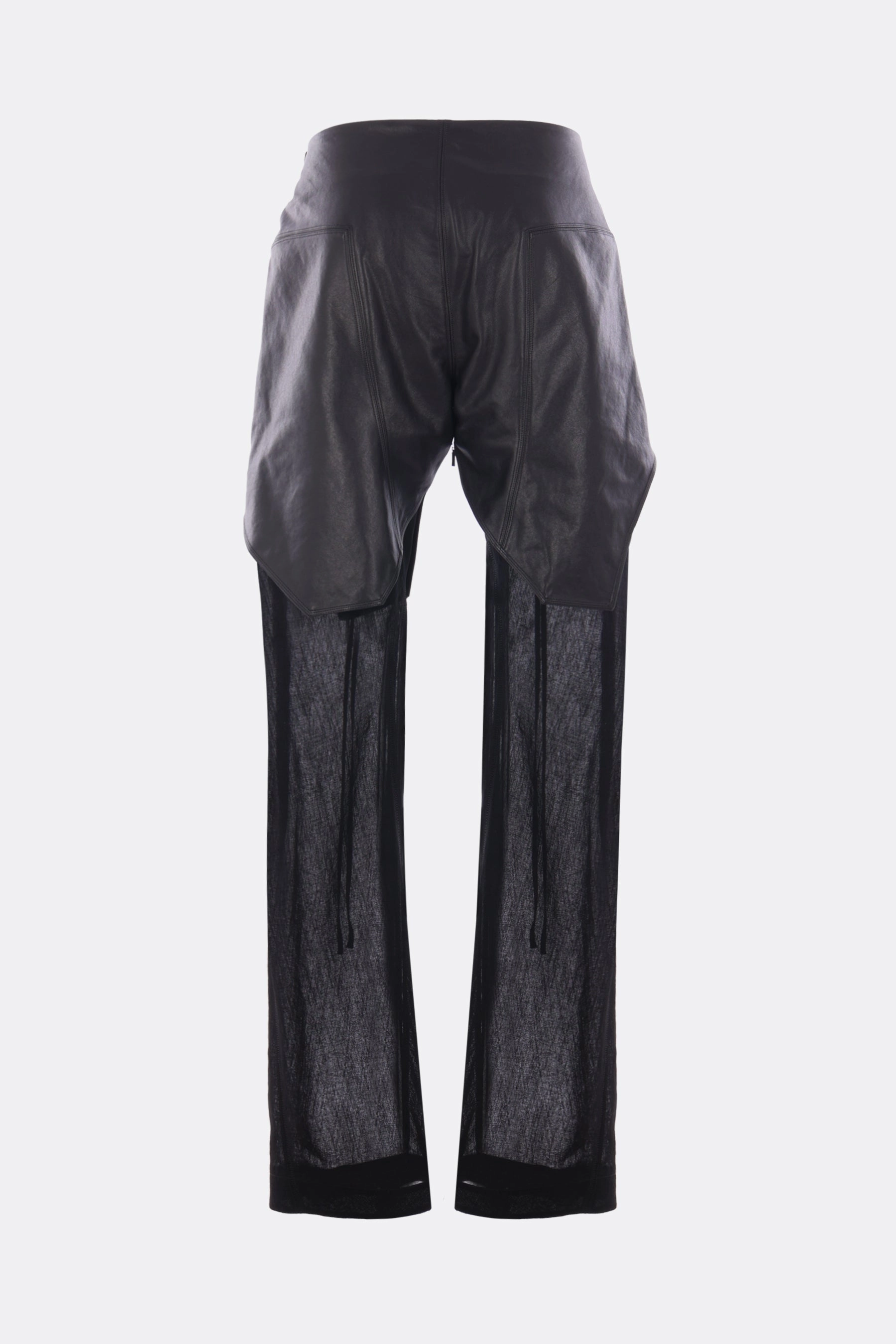leather and canvas trousers