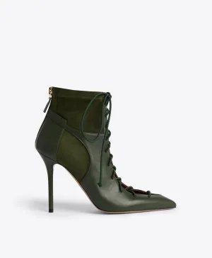Montana 100 Green Leather & Suede Ankle Boots