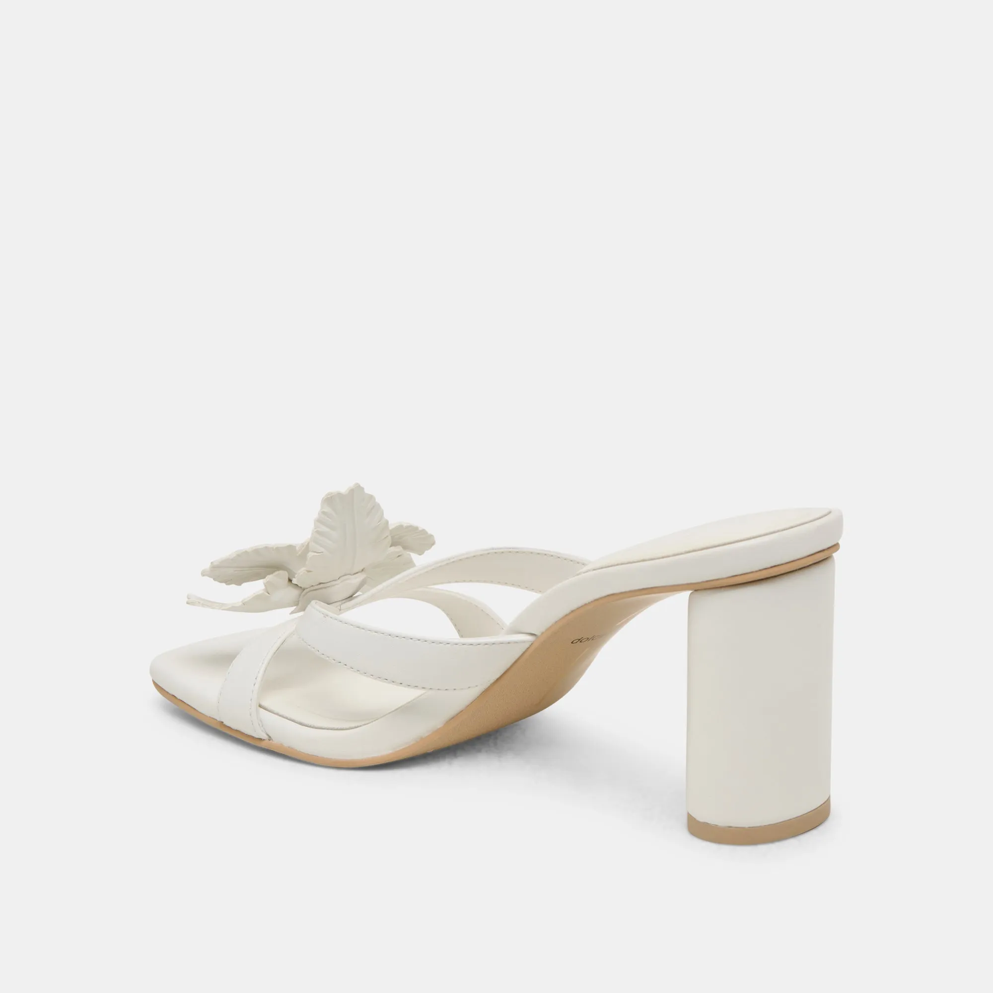 NIKIL HEELS WHITE LEATHER