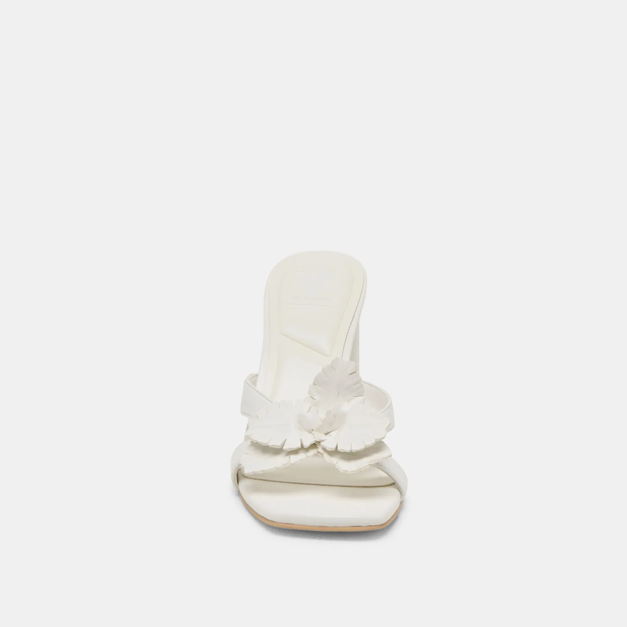 NIKIL HEELS WHITE LEATHER