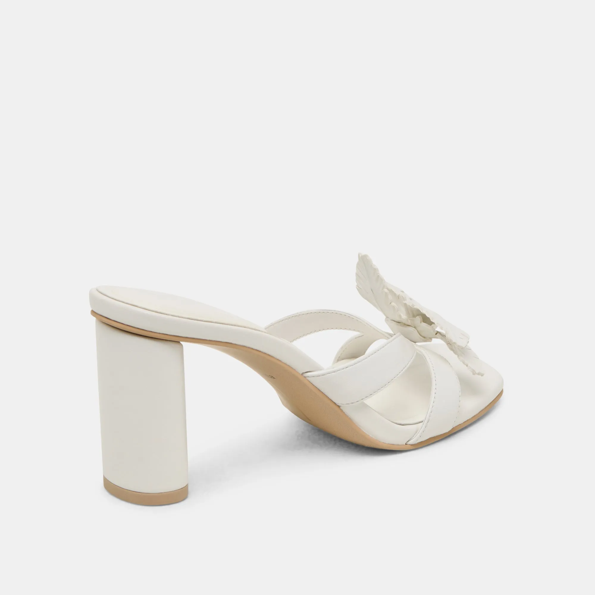 NIKIL HEELS WHITE LEATHER