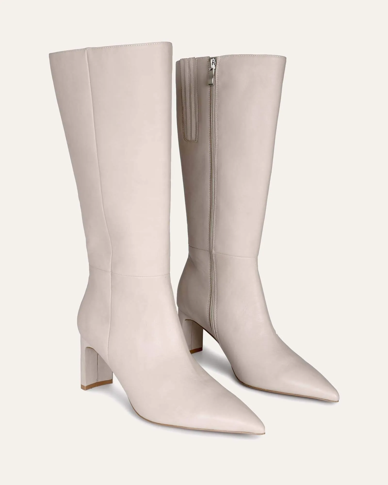 PIXIE CALF BOOTS BONE LEATHER