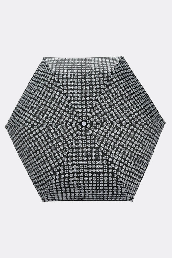 pocket umbrella in nylon with circles print