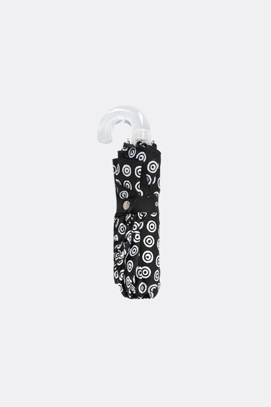 pocket umbrella in nylon with circles print
