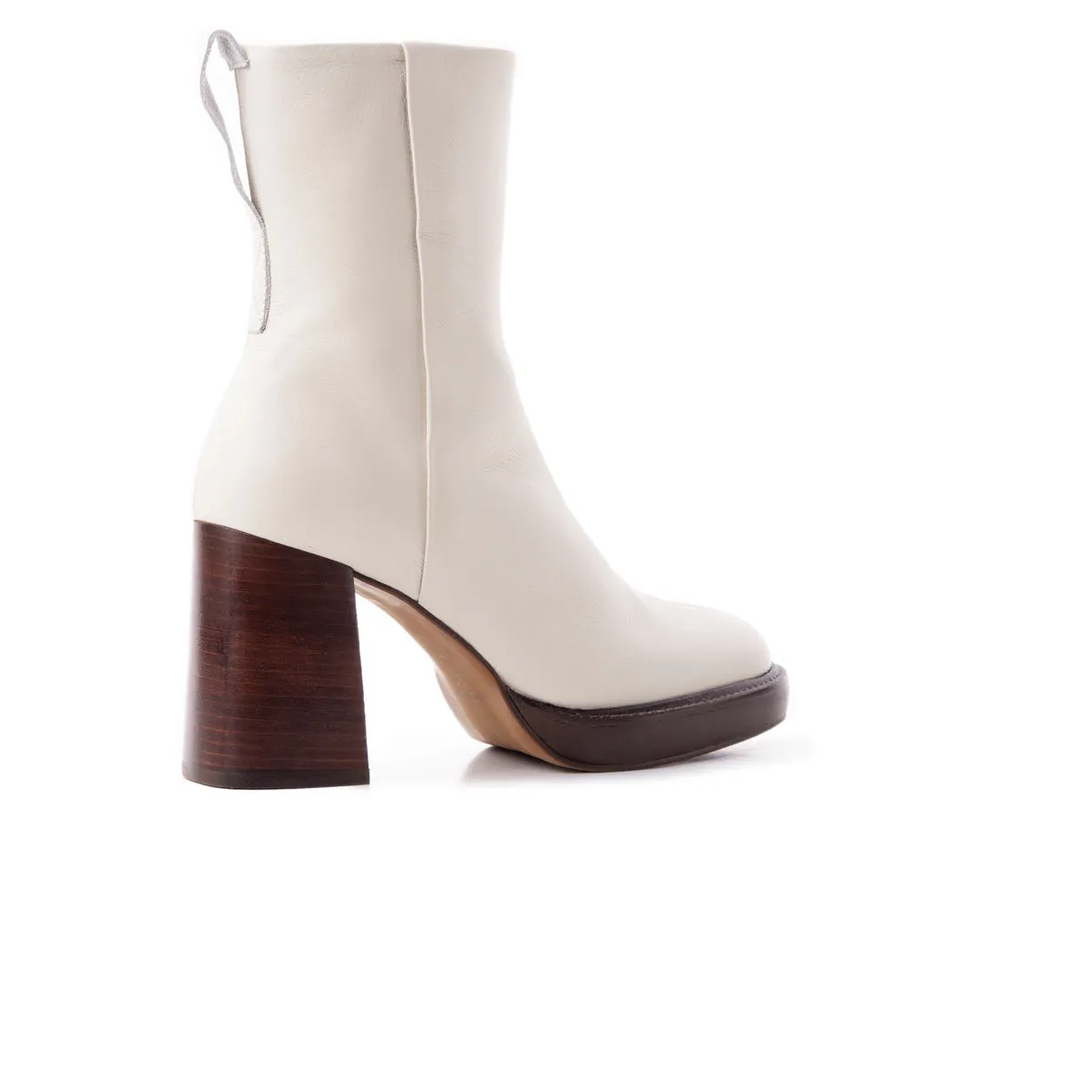 Powell Off White Leather