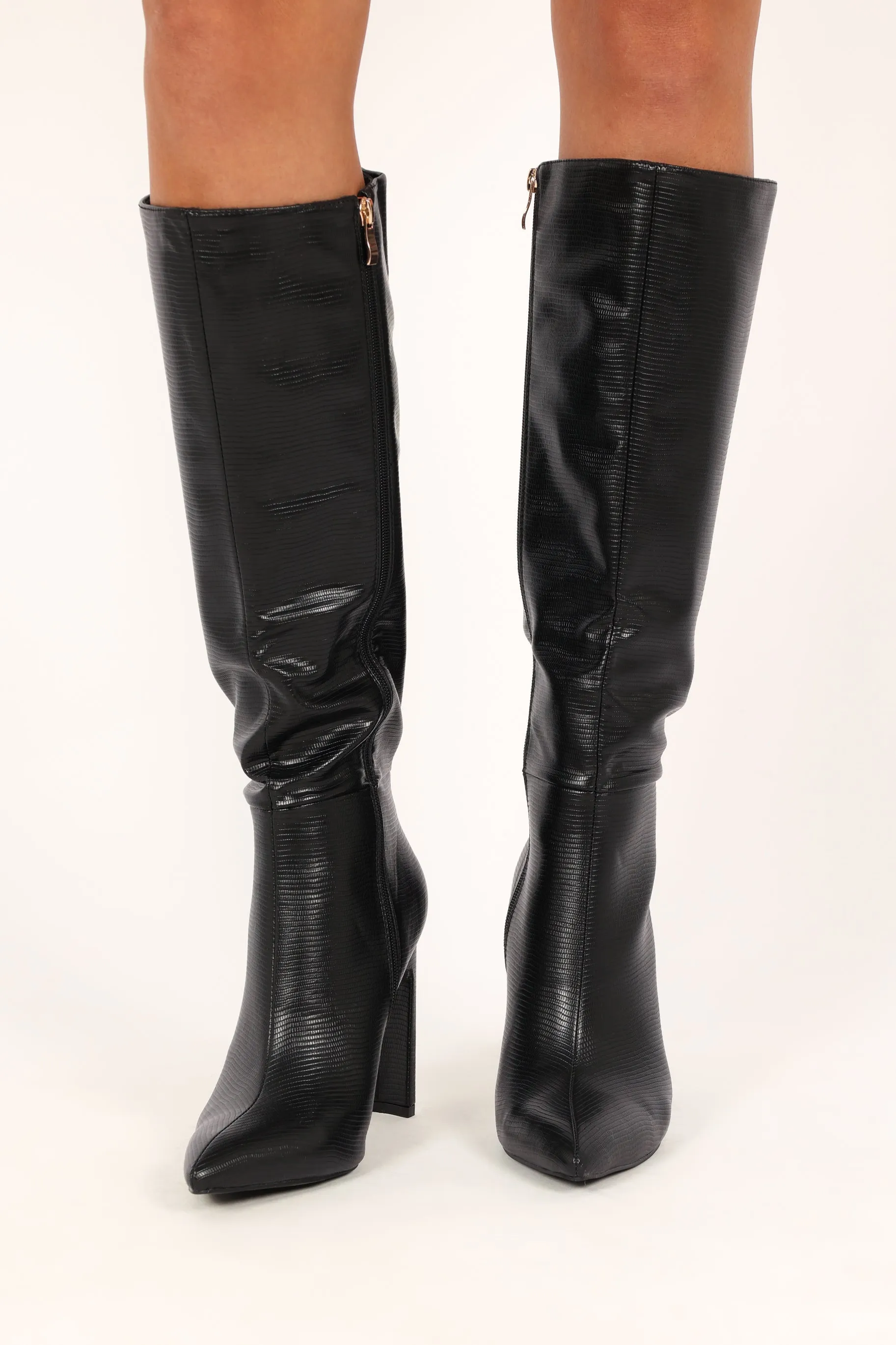 Rasana Knee High Boot - Black Scale