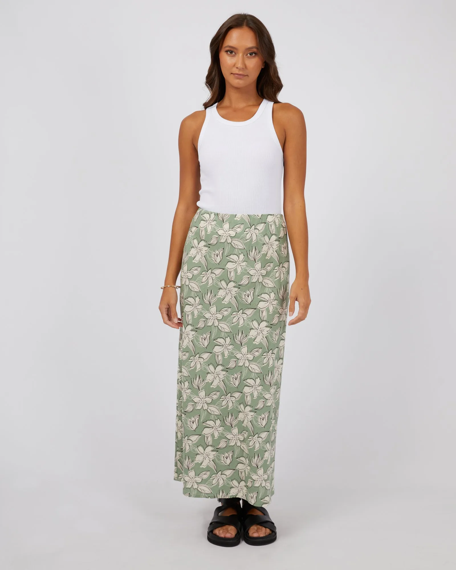 Silent Theory Eden Maxi Skirt Sage
