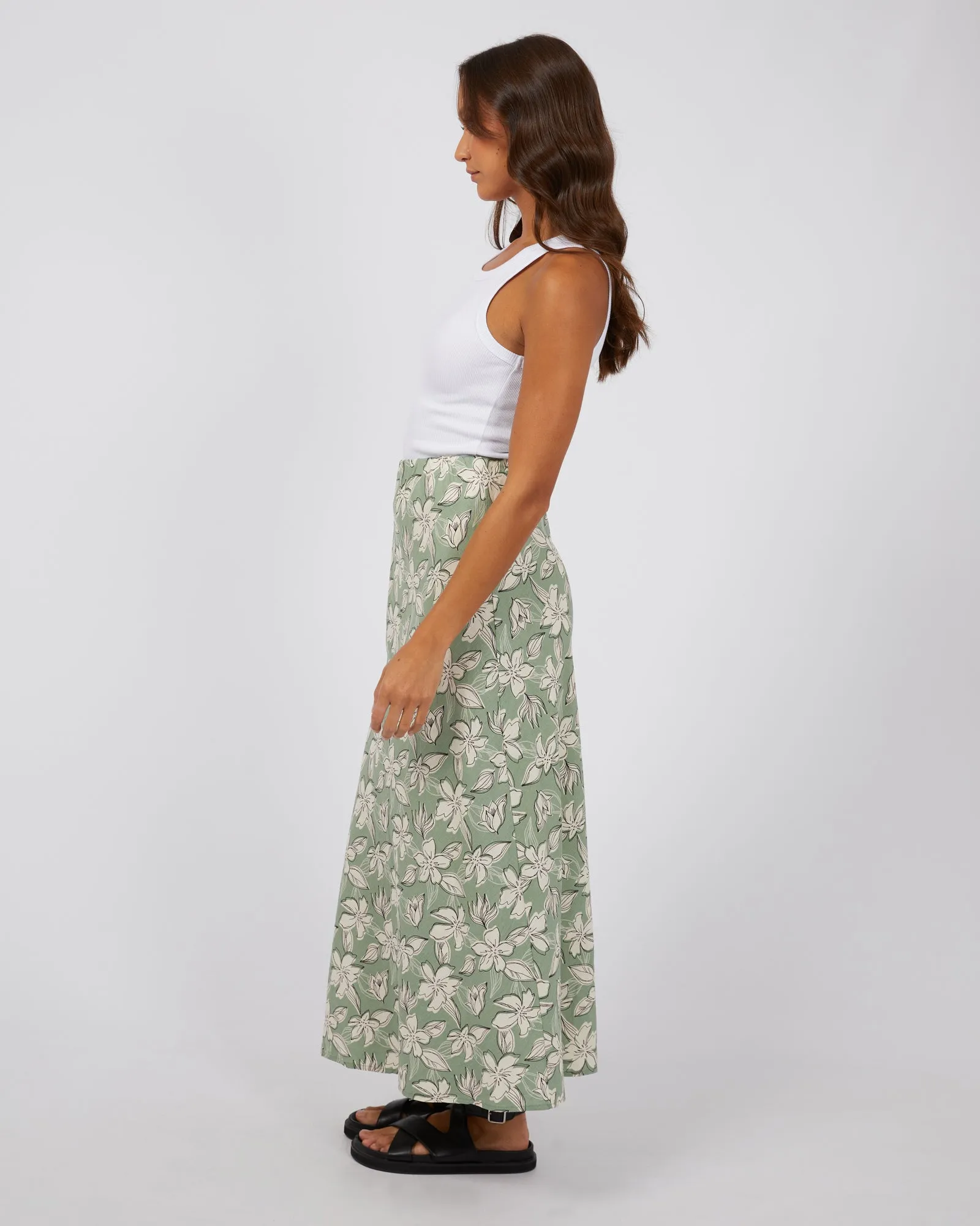 Silent Theory Eden Maxi Skirt Sage