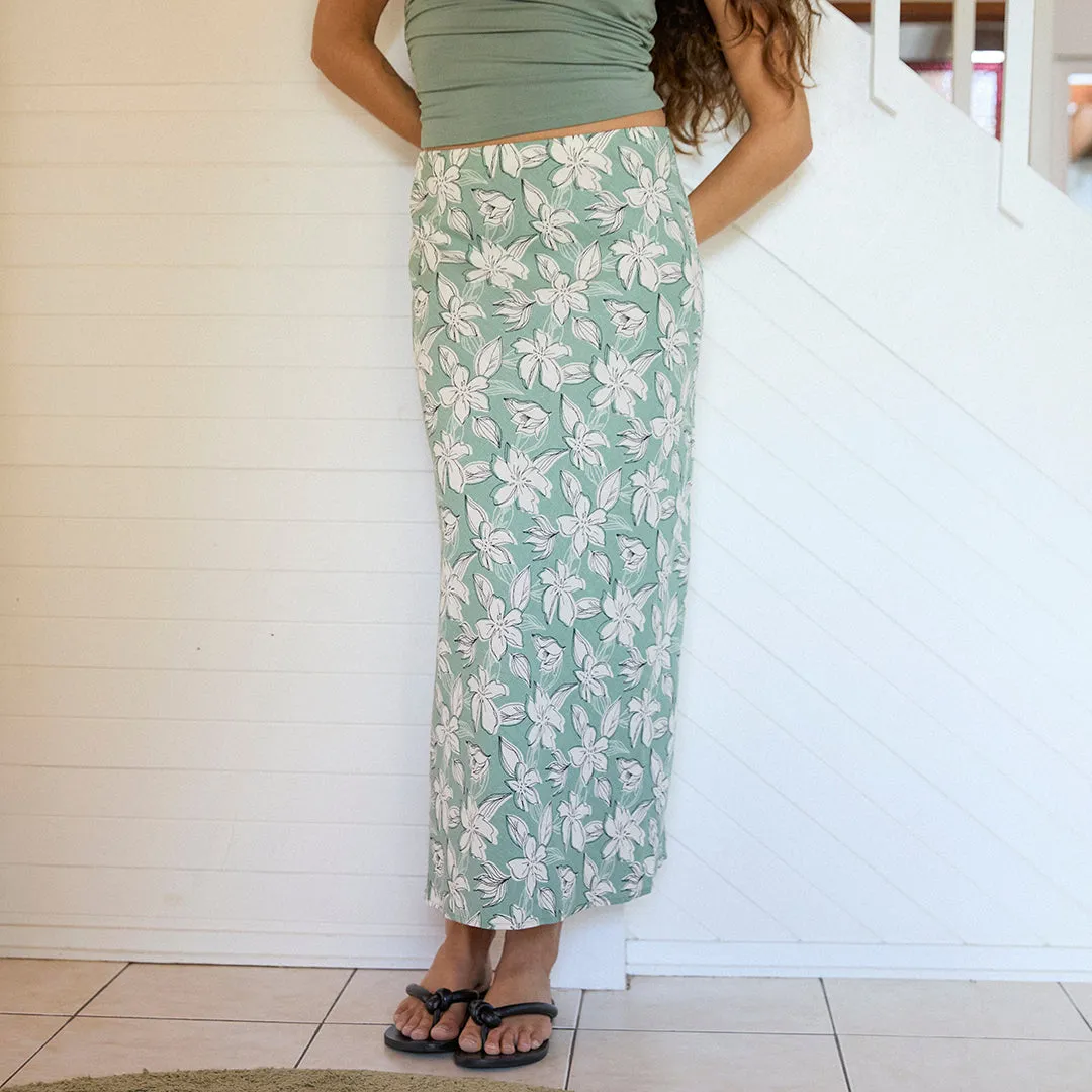 Silent Theory Eden Maxi Skirt Sage