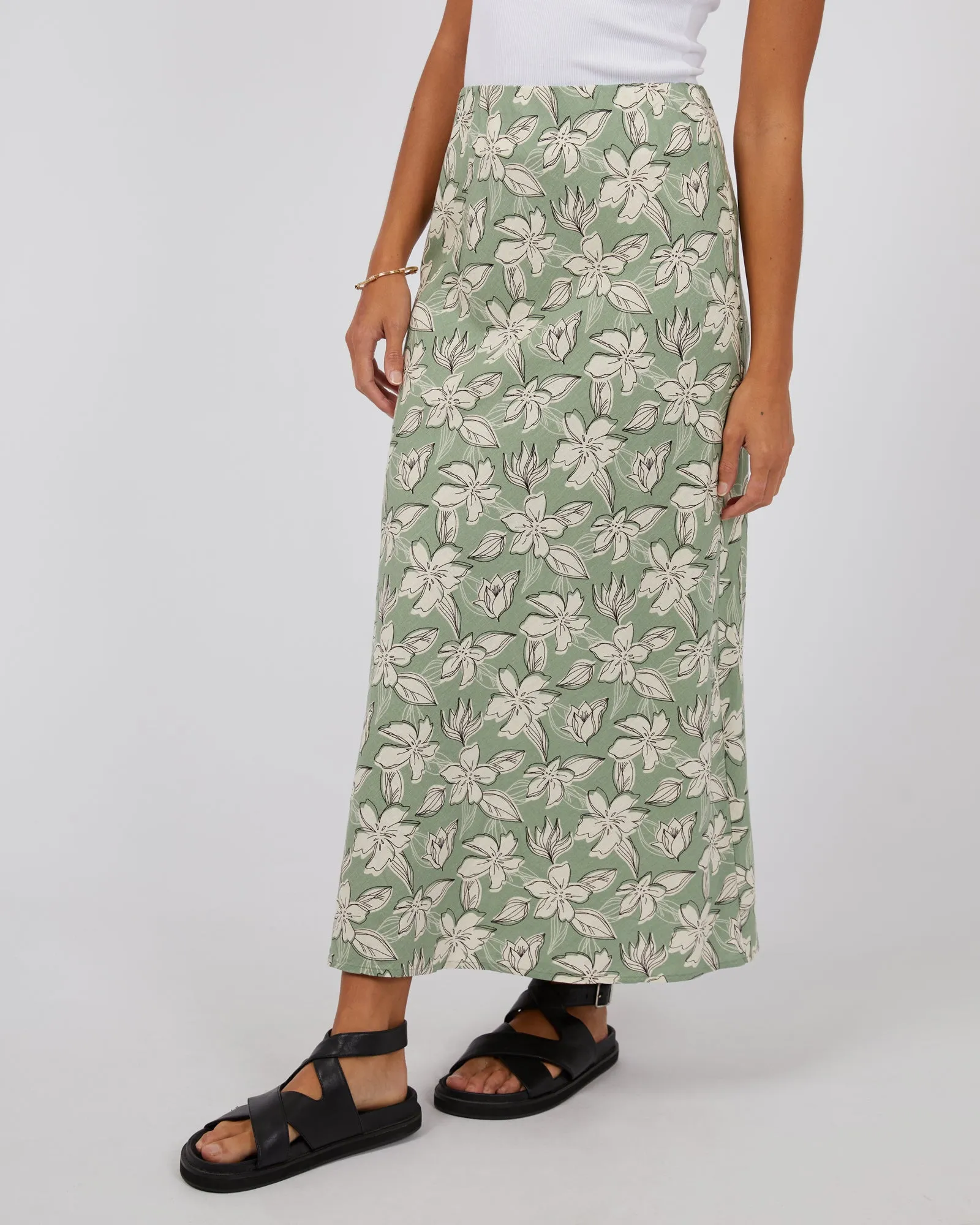 Silent Theory Eden Maxi Skirt Sage