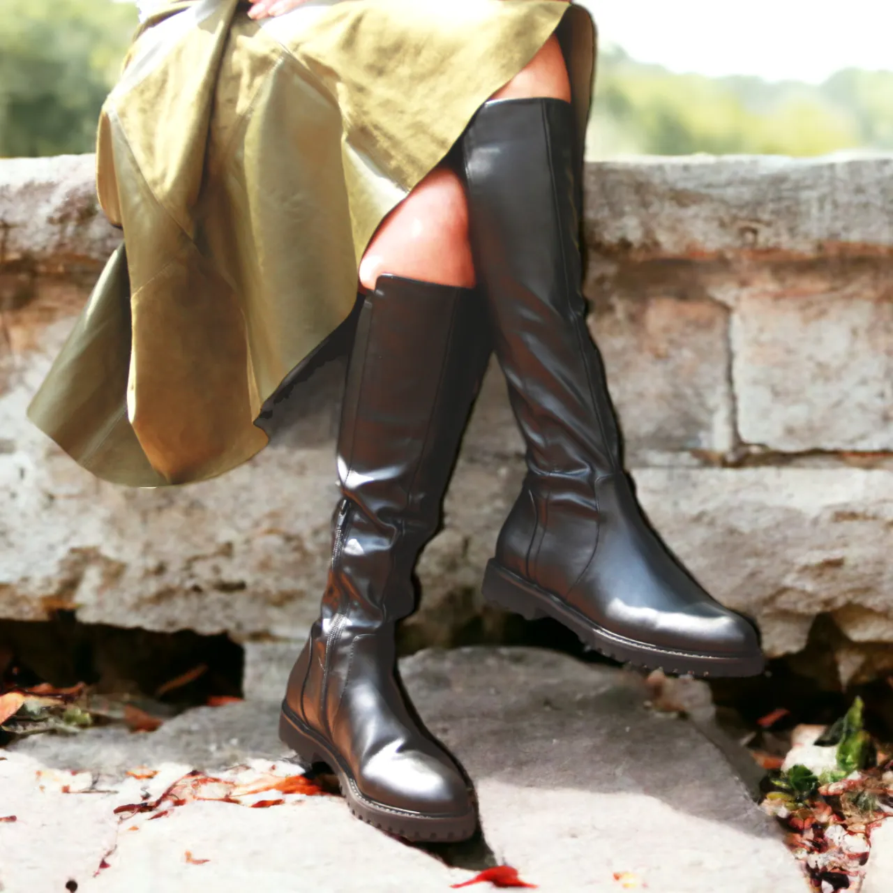 Slinger Lug Sole Tall Boots