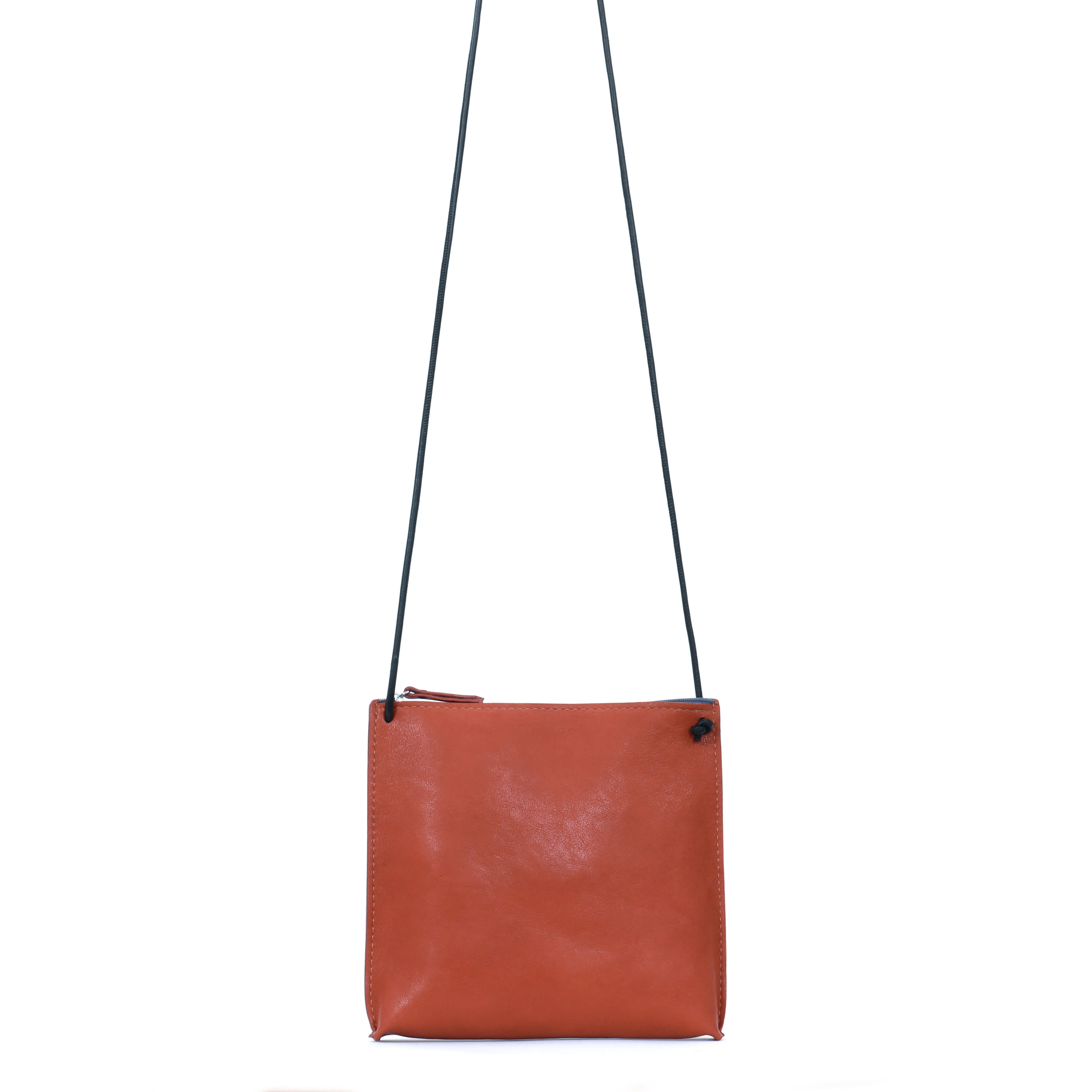 STRAPPY POUCH TERRACOTTA ITALIAN LAMB