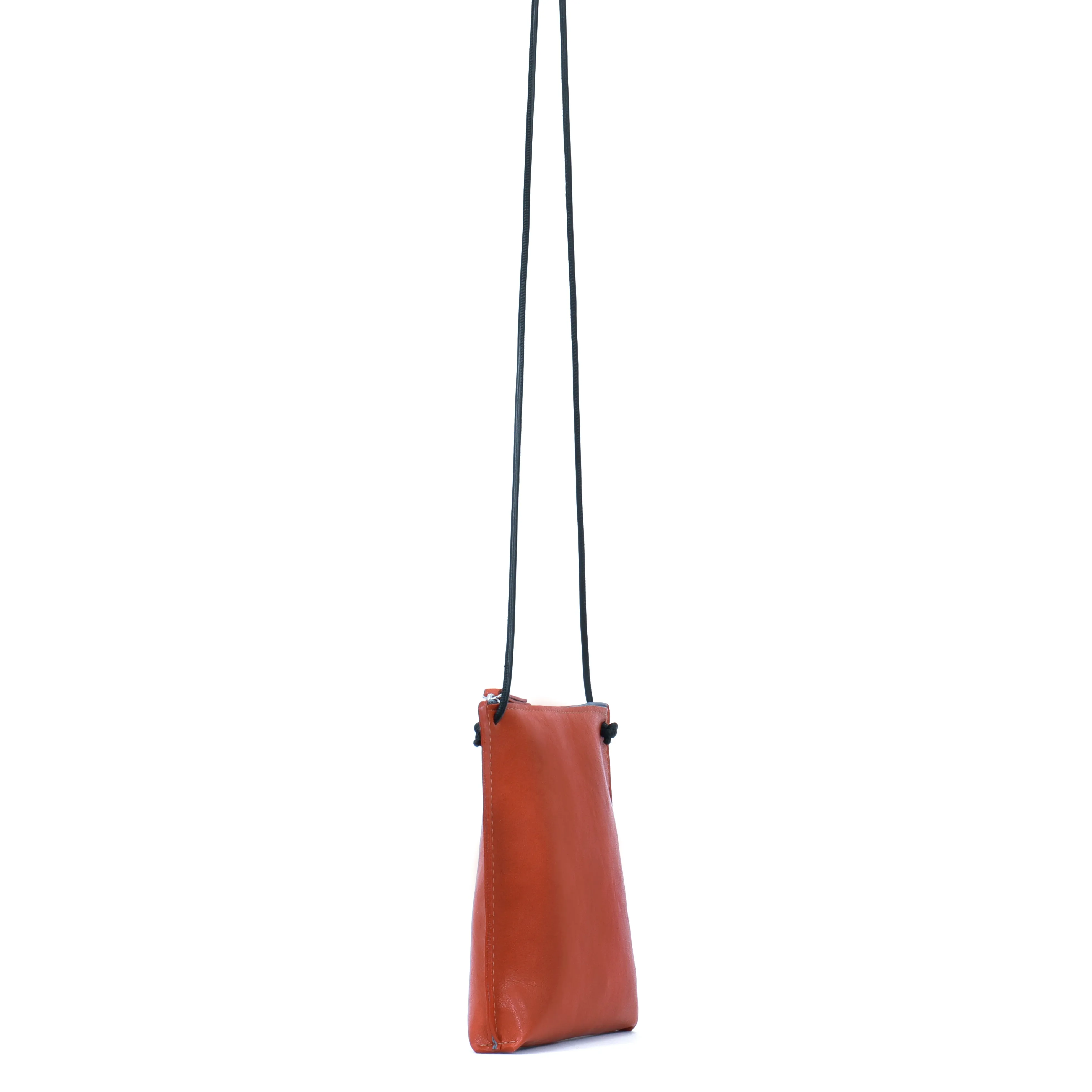 STRAPPY POUCH TERRACOTTA ITALIAN LAMB