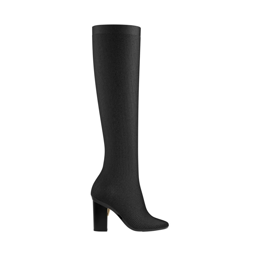 The Joanna Knee High Boot - Coal Knit 4 Block - FINAL SALE