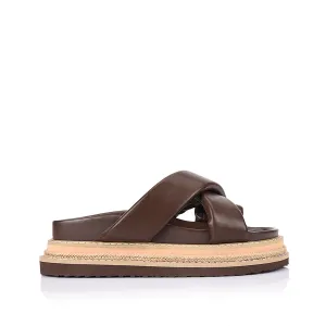 Thelma Flatform Slides - Chocolate Brown
